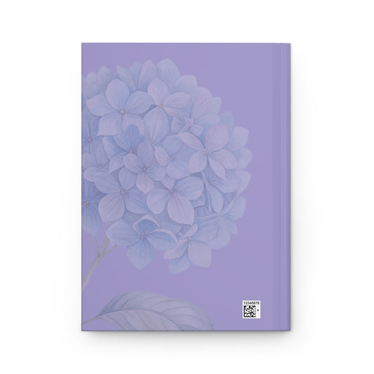 Live Laugh Love Hardcover Journal – Purple Hydrangea Floral Notebook