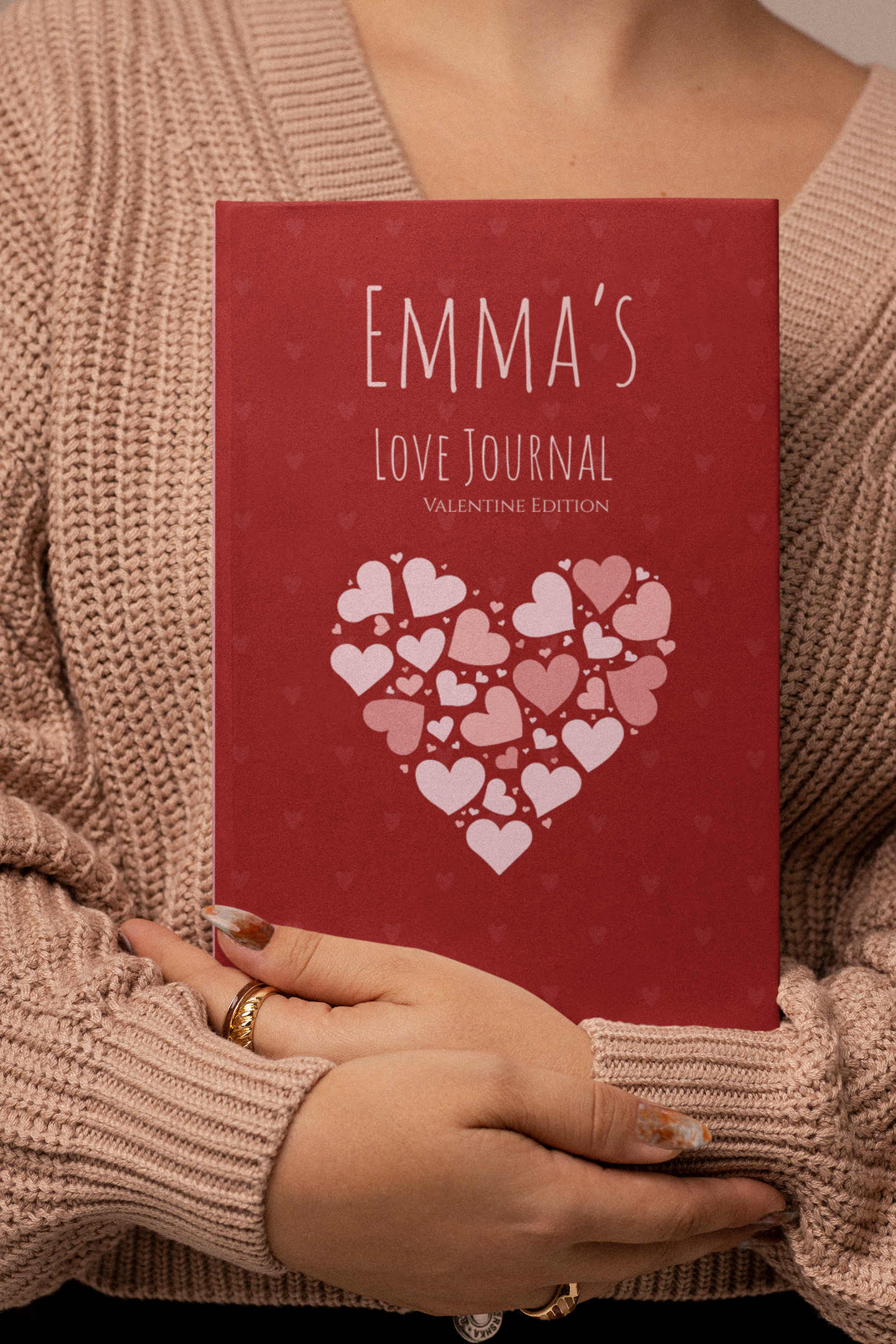 Personalized Love Journal – Custom Name Hardcover Valentine Notebook