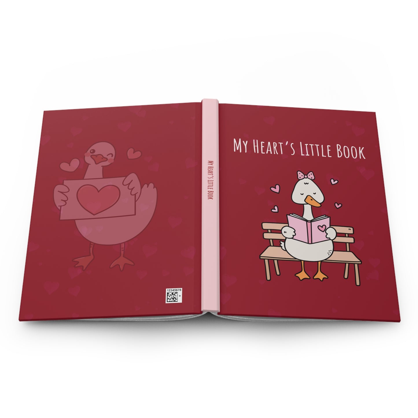 My Heart's Little Book Journal | Cute Duck Reading Love Notebook
