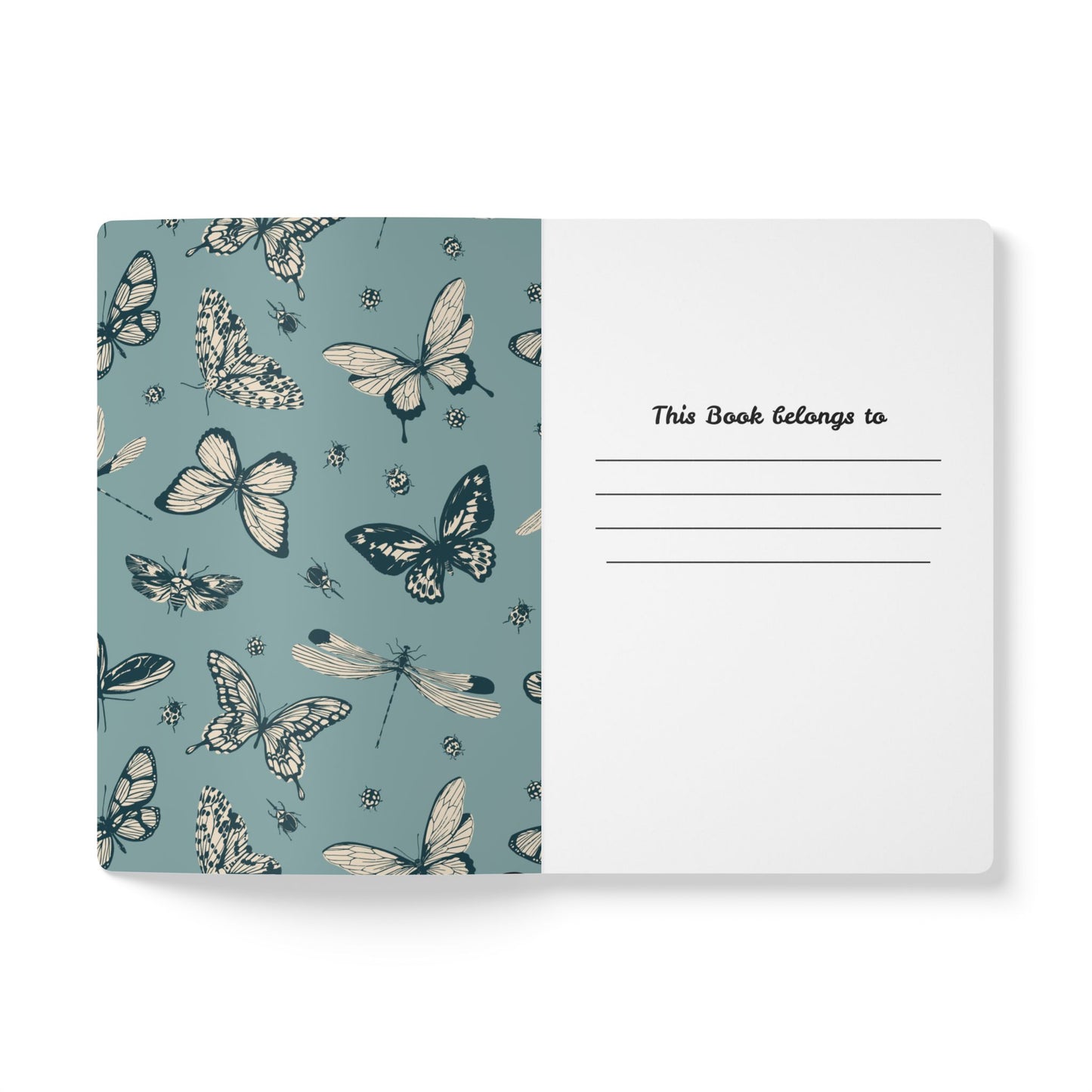 Princess In Me Softcover Journal — Butterfly & Dragonfly Floral Notebook