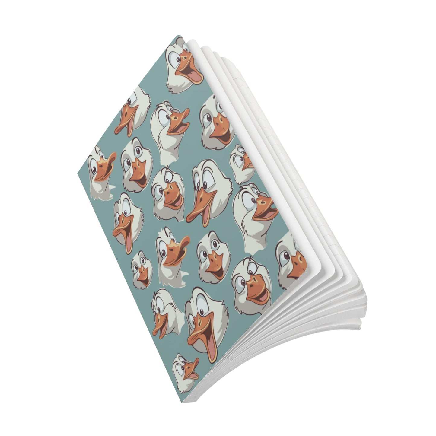 Goofy Duck Faces Softcover Journal — Cute Cartoon Duck Notebook