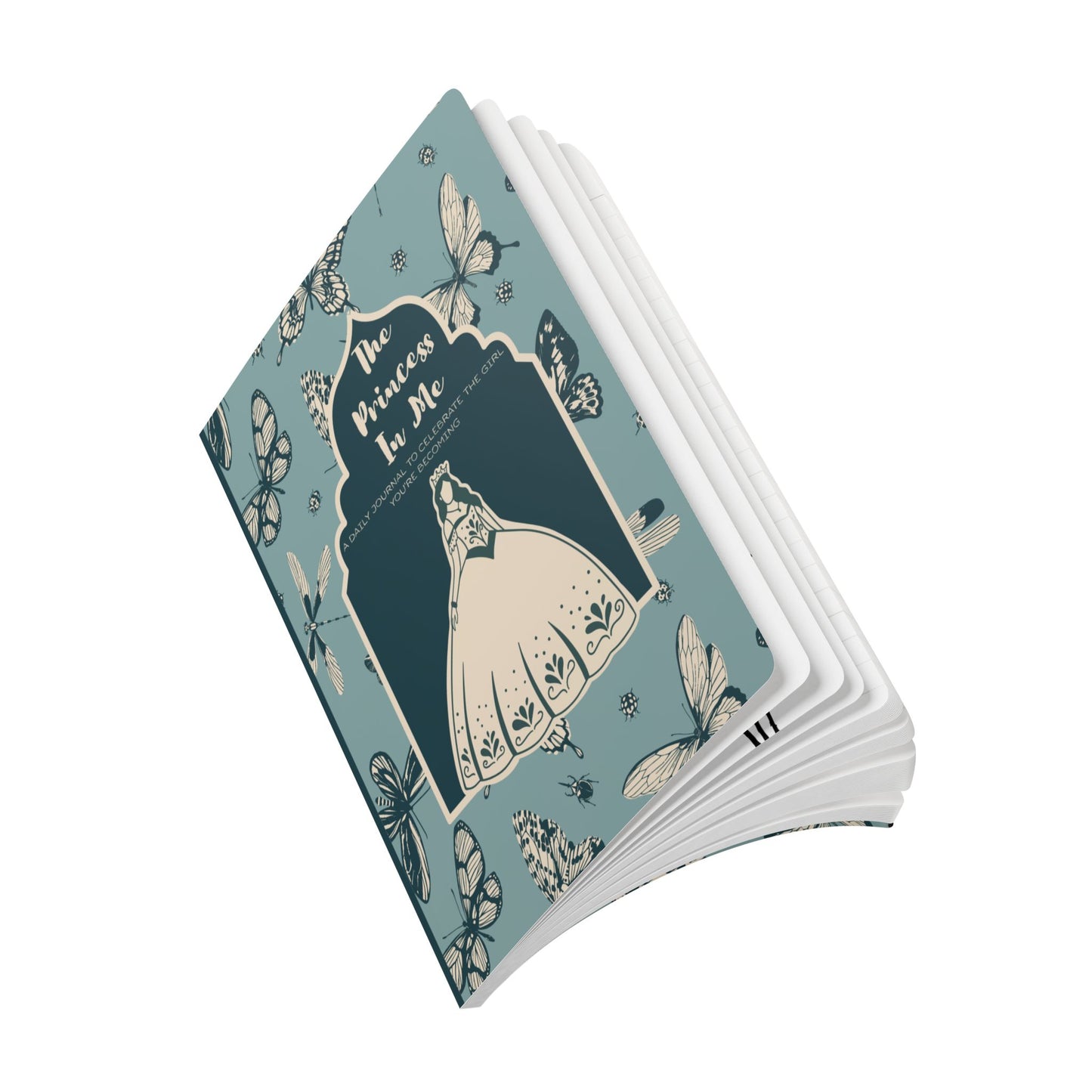 Princess In Me Softcover Journal — Butterfly & Dragonfly Floral Notebook