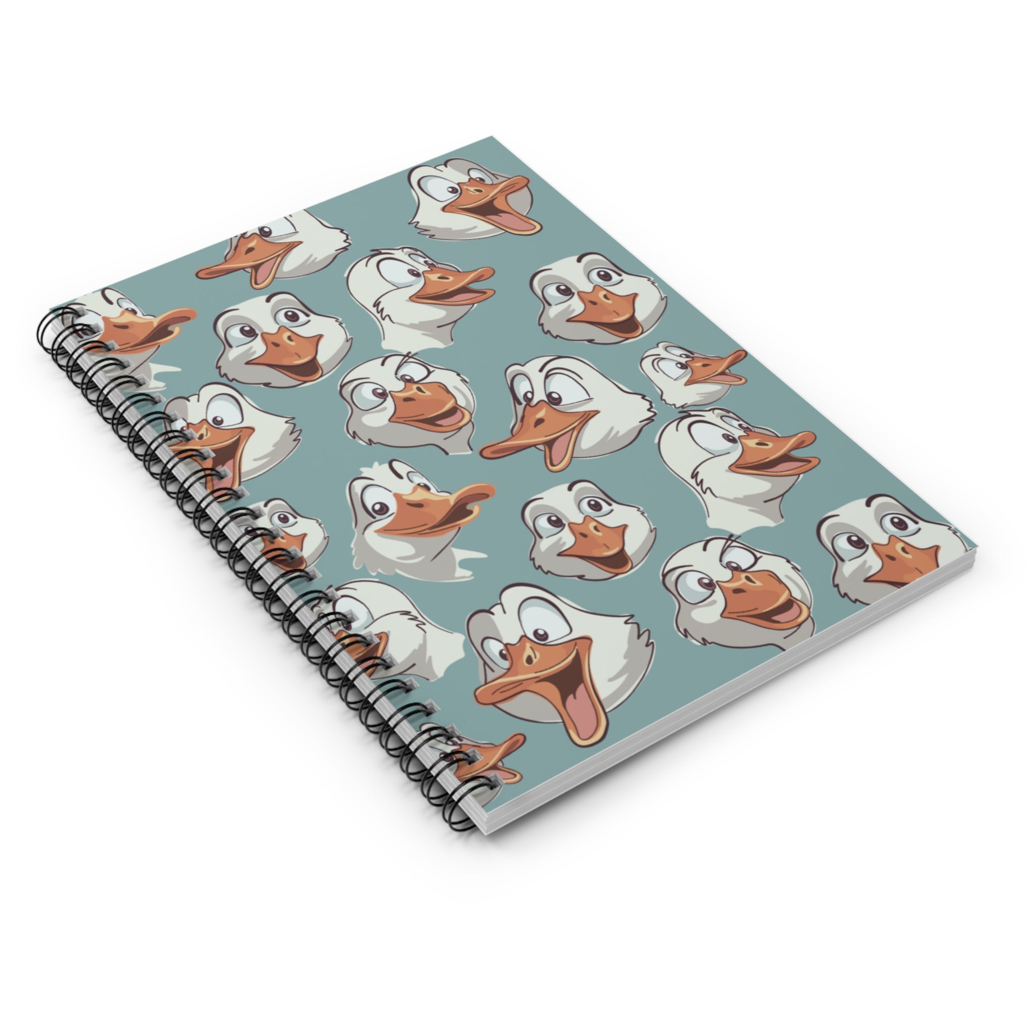 Playful Duck Face Spiral Notebook – Ruled Lined Journal