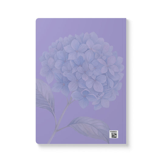 Live Laugh Love Hydrangea Journal — Purple Softcover Notebook