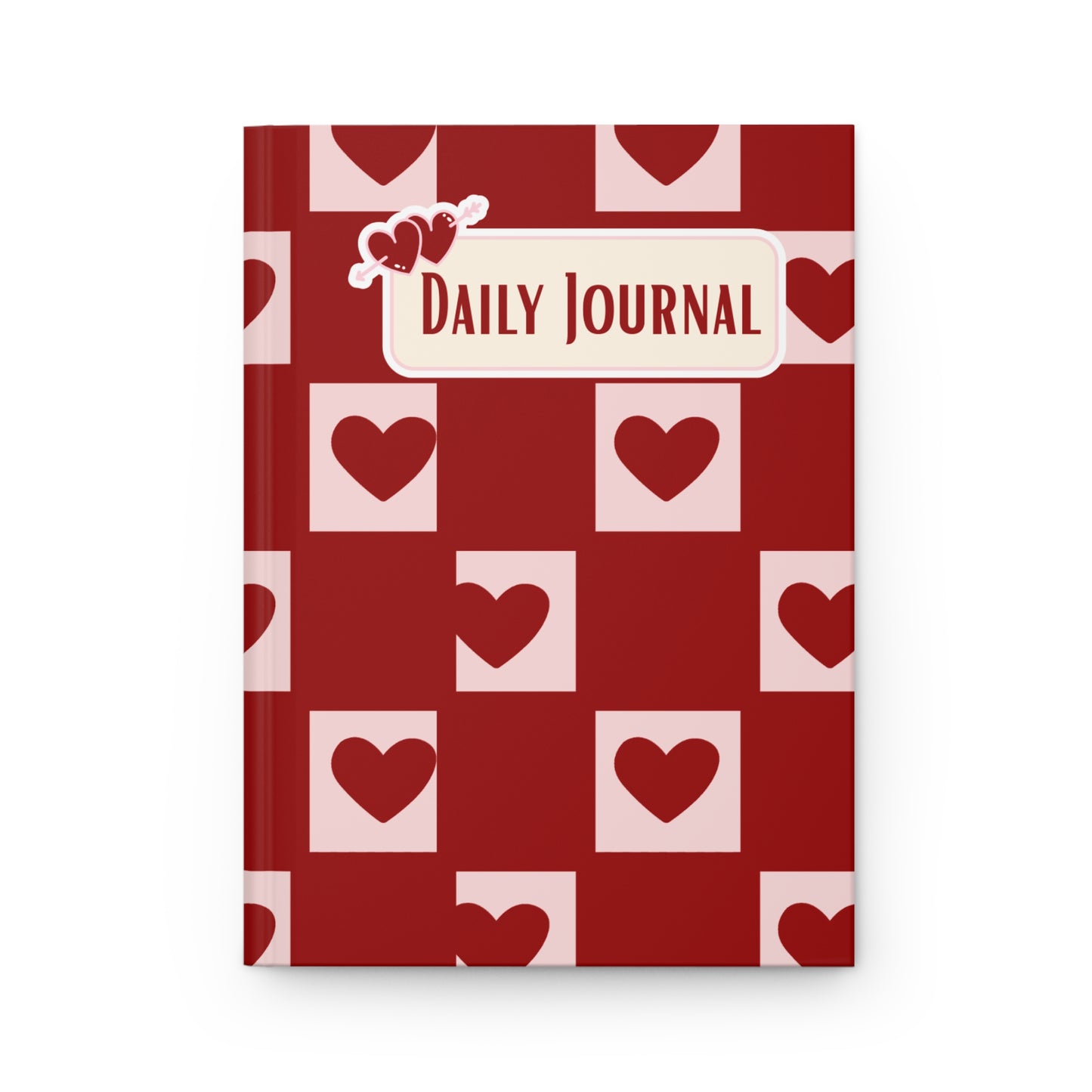 Heart Pattern Daily Journal – Cute Love-Themed Notebook