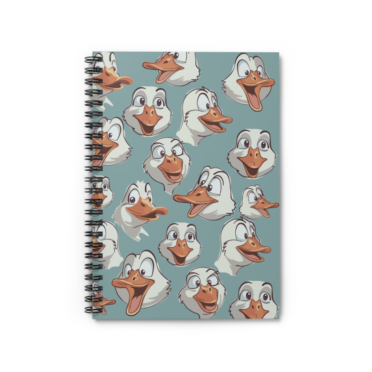 Playful Duck Face Spiral Notebook – Ruled Lined Journal