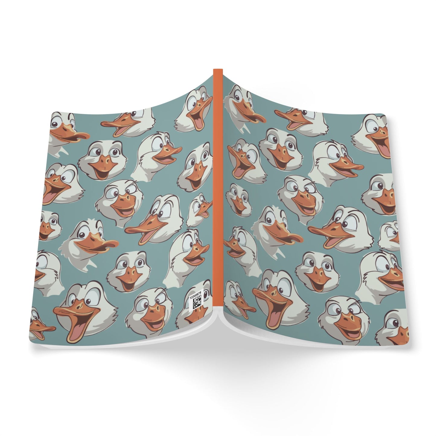 Goofy Duck Faces Softcover Journal — Cute Cartoon Duck Notebook