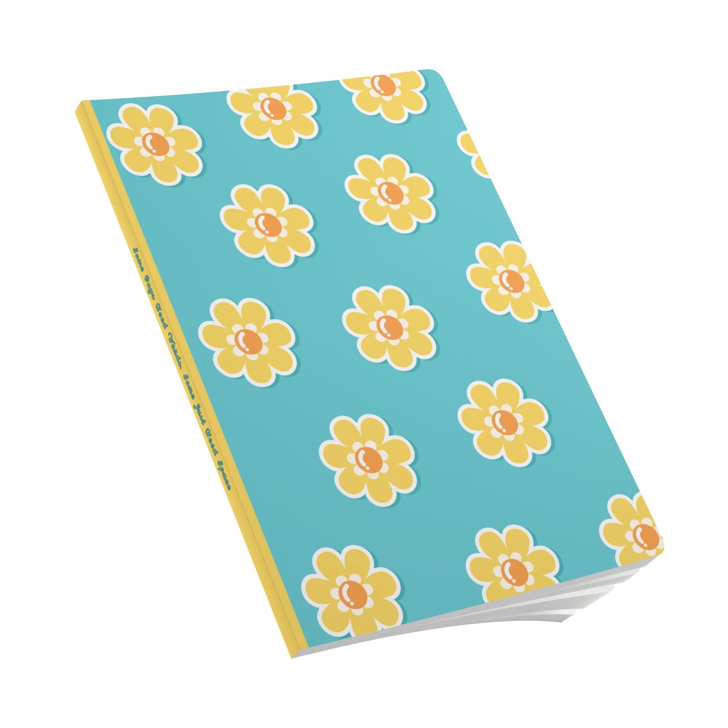 Turquoise Floral Softcover Journal