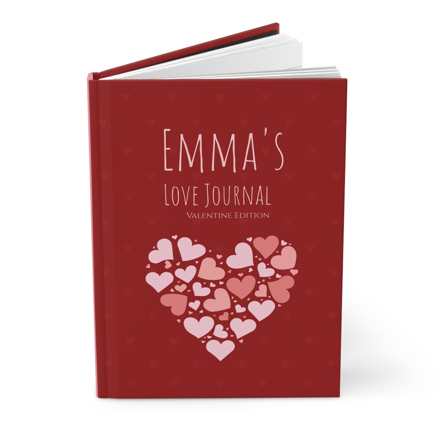 Personalized Love Journal – Custom Name Hardcover Valentine Notebook