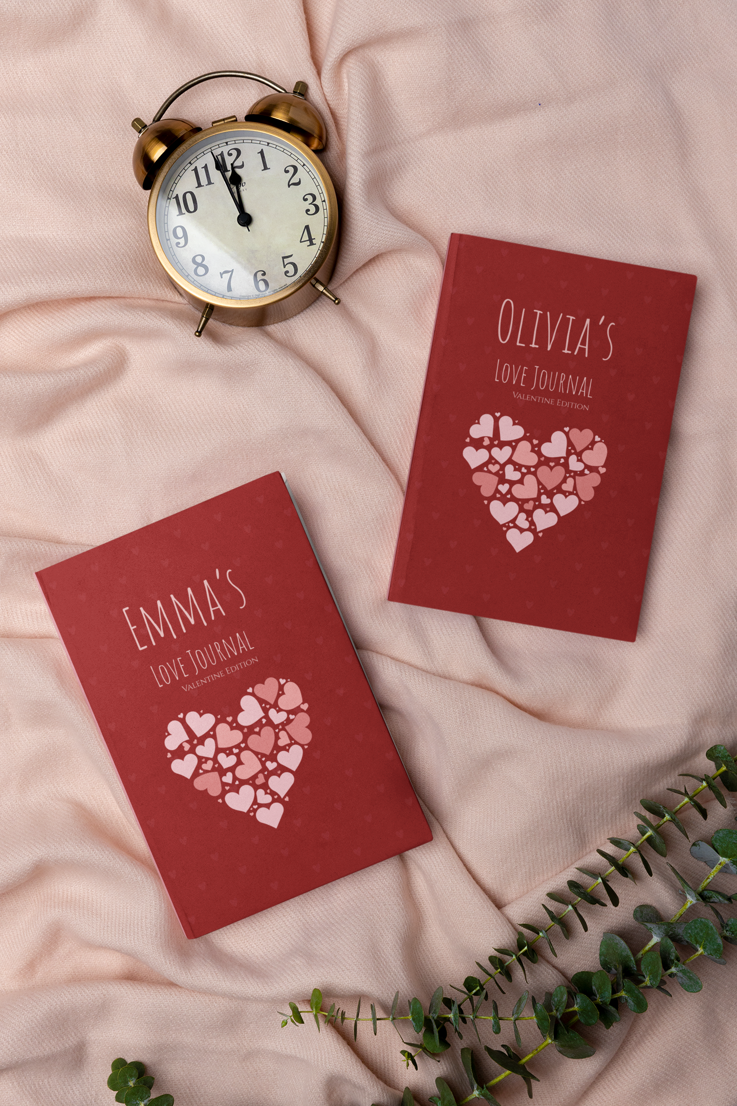 Personalized Love Journal – Custom Name Hardcover Valentine Notebook