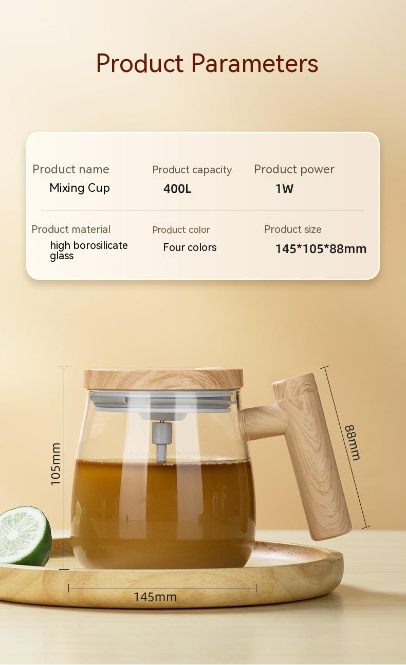 400ML Self Stirring Coffee Mug | Electric Automatic Mixing Cup | High-Speed Auto Stir Coffee Glass for Gym, Kitchen & Office