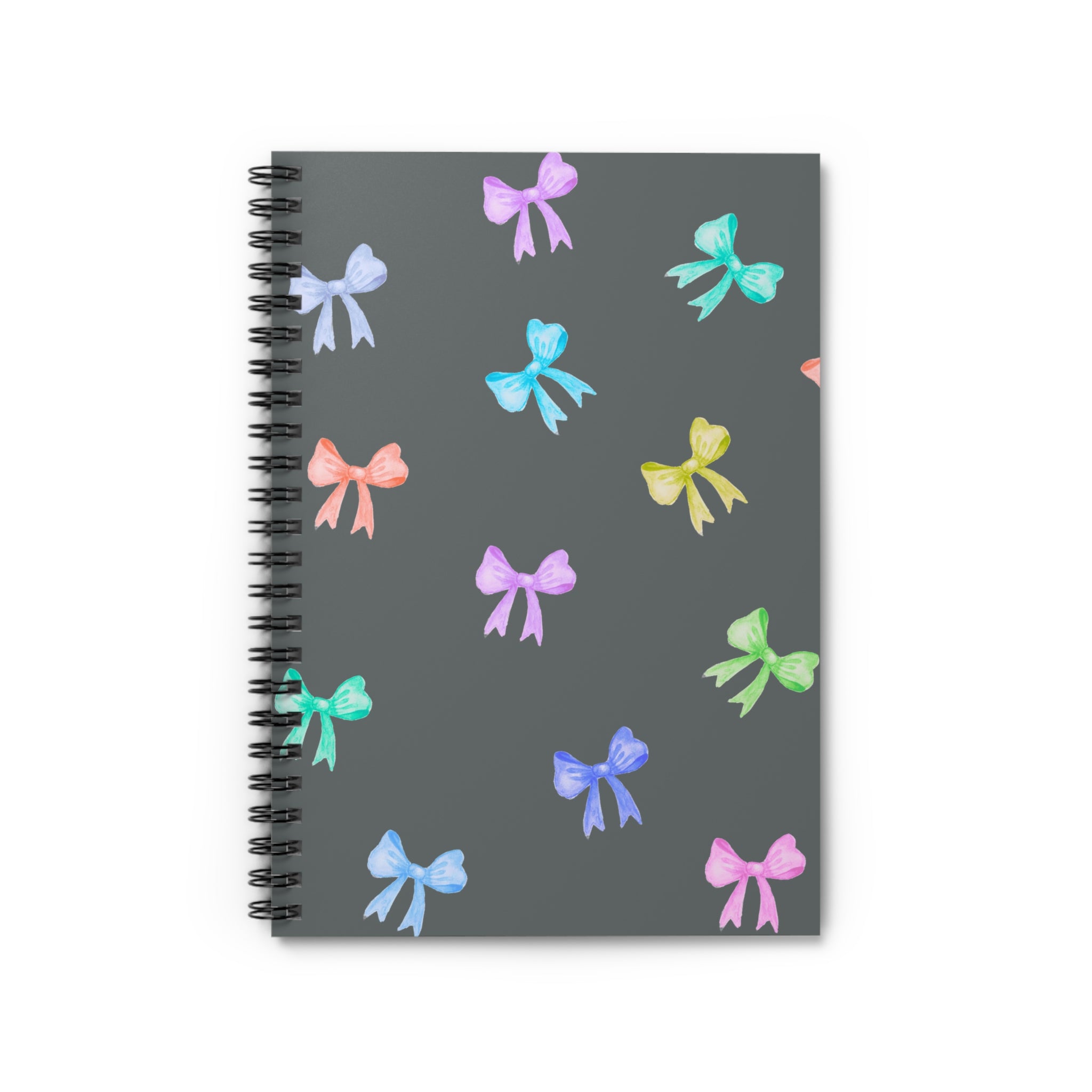 Cute Pastel Bows Spiral Notebook — Ruled Journal for Notes & Gifts