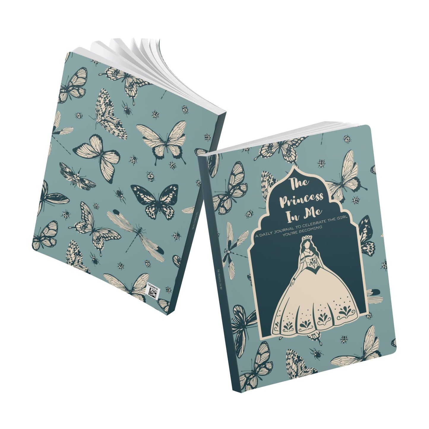 Princess In Me Softcover Journal — Butterfly & Dragonfly Floral Notebook