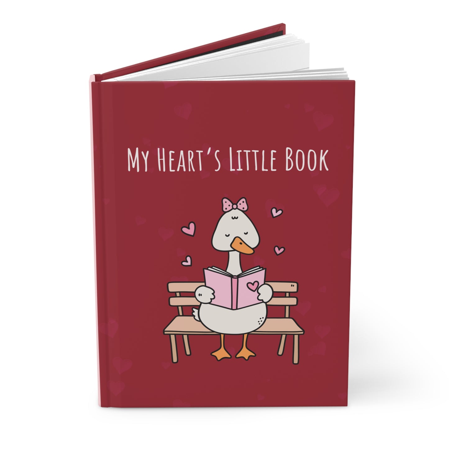 My Heart's Little Book Journal | Cute Duck Reading Love Notebook