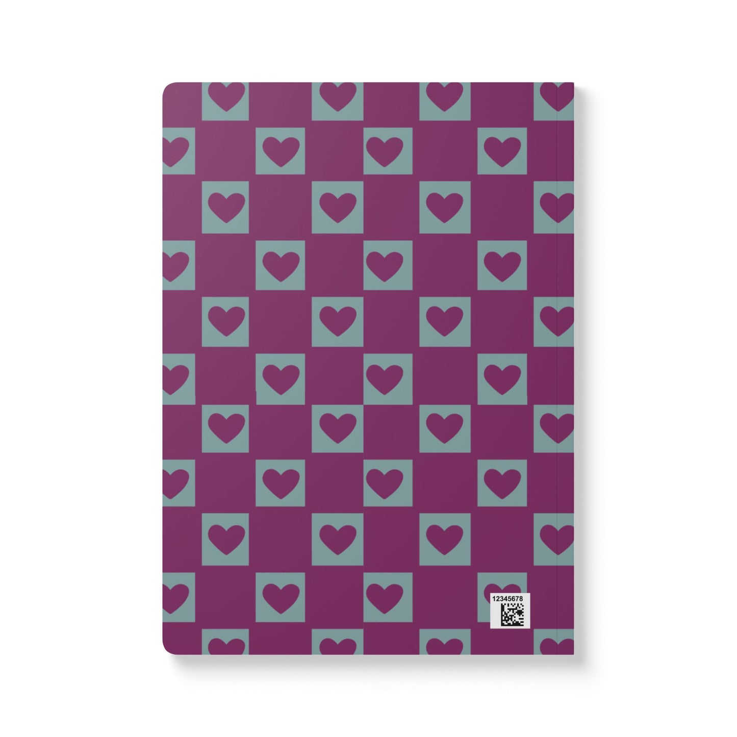 Heart Checkerboard Daily Journal Hardcover Notebook