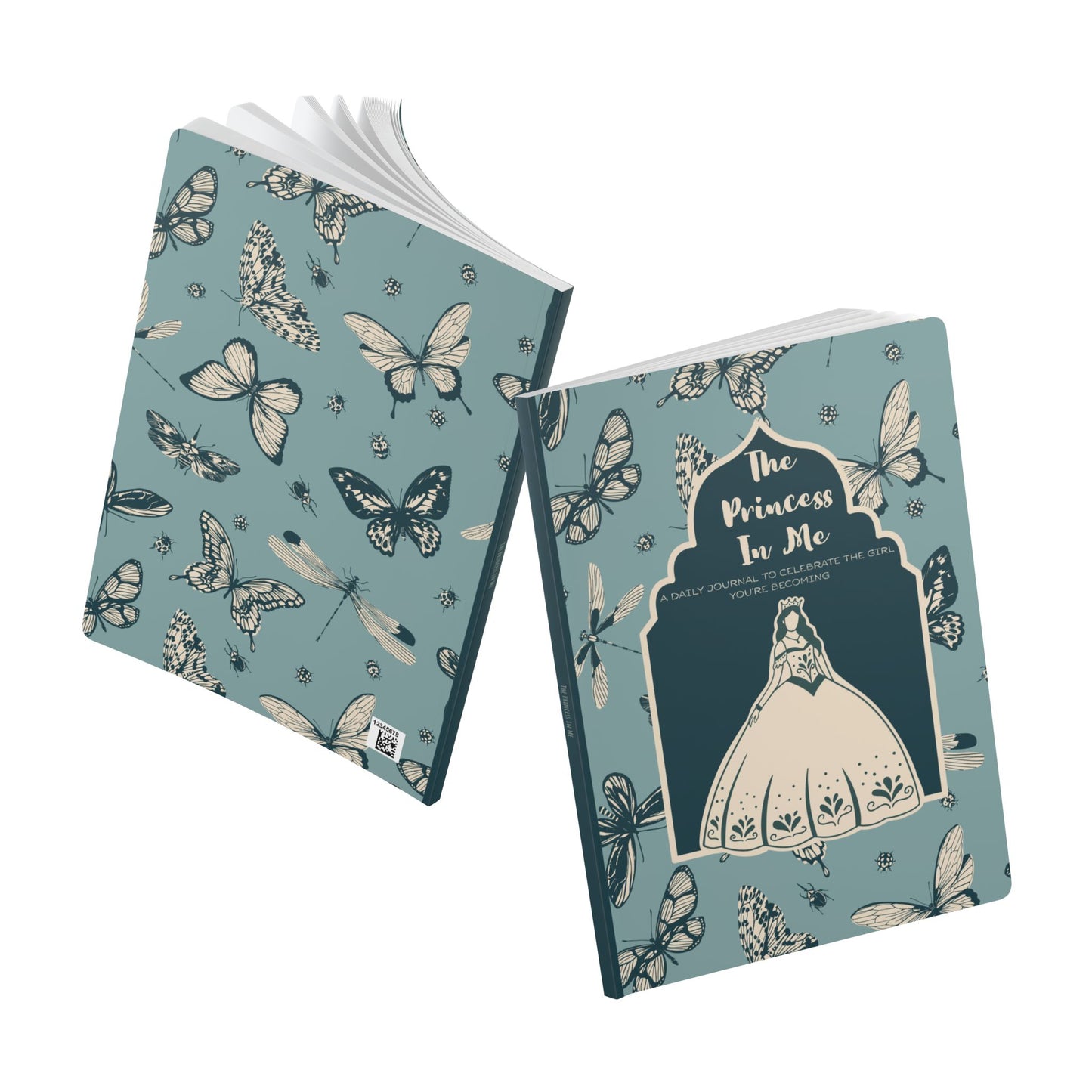 Princess In Me Softcover Journal — Butterfly & Dragonfly Floral Notebook