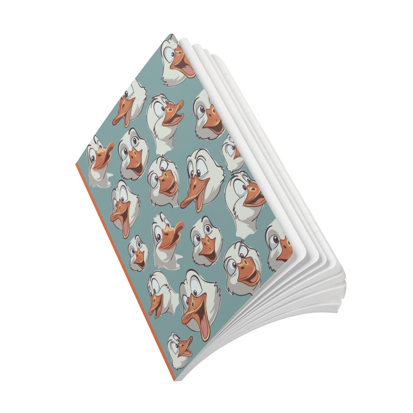 Goofy Duck Faces Softcover Journal — Cute Cartoon Duck Notebook