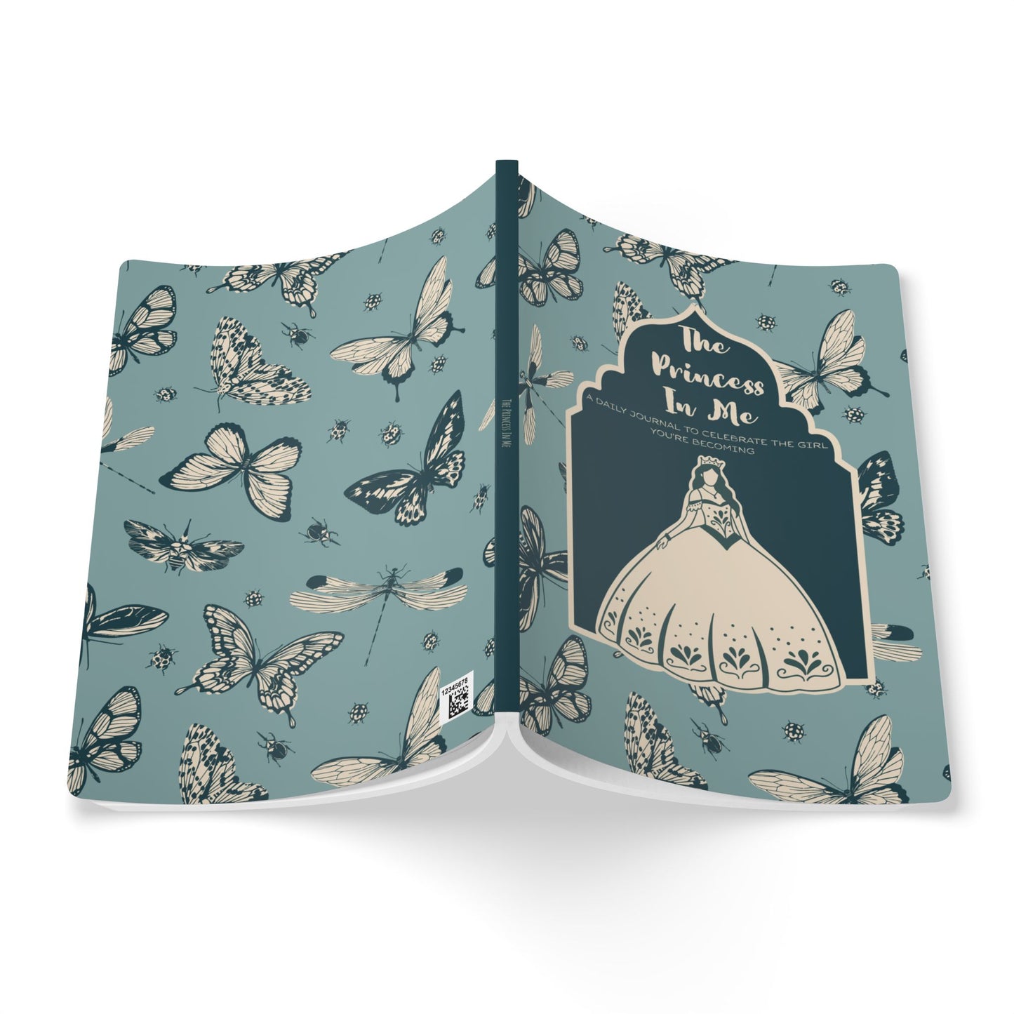 Princess In Me Butterfly Floral Softcover Journal — Inside-Printed Notebook