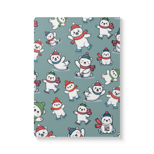 Adorable Polar Bear Winter Softcover Notebook – Cute Pattern Journal for Notes, School & Gifting