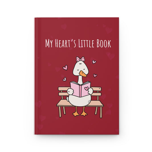 My Heart's Little Book Journal | Cute Duck Reading Love Notebook