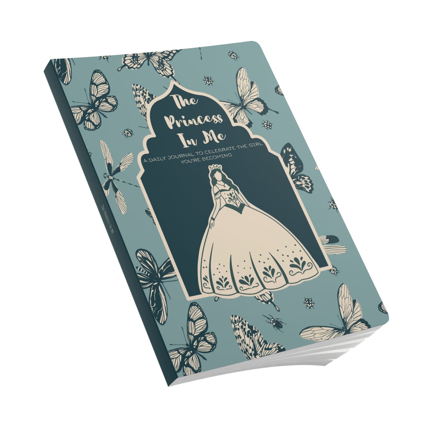 Princess In Me Butterfly Floral Softcover Journal — Inside-Printed Notebook
